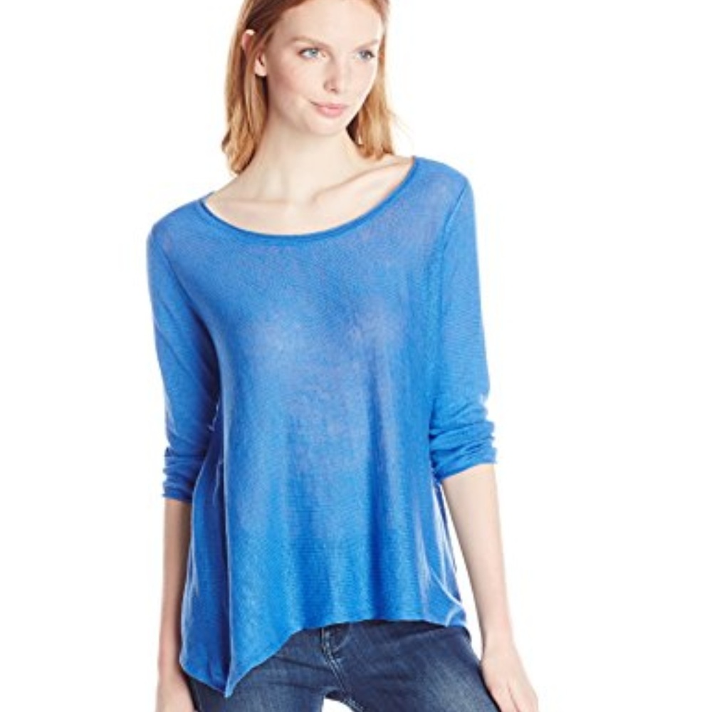 Colour Works Linen Flare Top